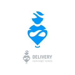 Location icon Delivery symbol. Aladdin icon, Genie flat symbol. Vector illustration
