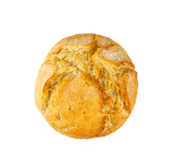 fresh bun isolated on white