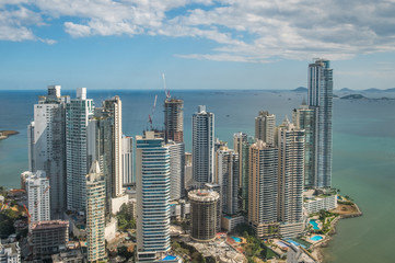 skyscraper skyline aerial -   Panama City