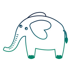 cute elephant animal icon vector illustration design
