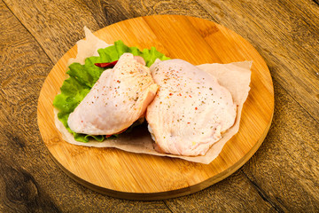 Raw chicken thigh