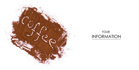 Coffee ground word coffee pattern