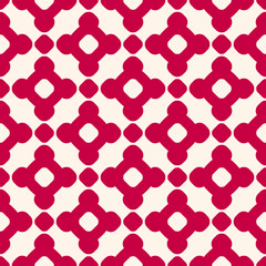 Vector seamless pattern in Asian style. Luxury red and beige geometric ornament