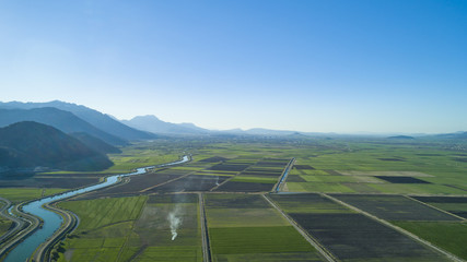 agricultural areas, irrigation channels and large lands