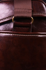 fittings on the leather hand bag