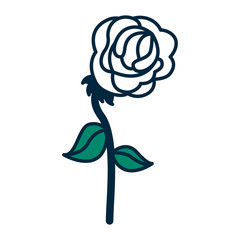 flower in the form of rose vector illustration design