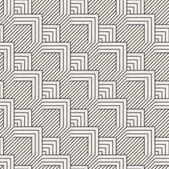 Vector seamless pattern. Modern stylish abstract texture. Repeating geometric tiles..