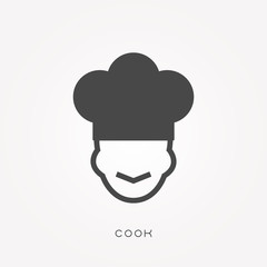 Silhouette icon cook