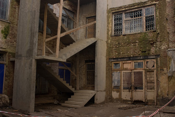 Fototapeta na wymiar backstreet slums decay 