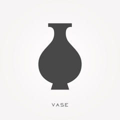 Silhouette icon vase