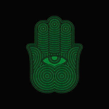 Hamsa Vector Illustration Hand Of Fatima