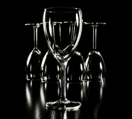 Wine Glasses Silhouette