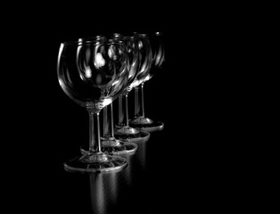 Wine Glasses Silhouette