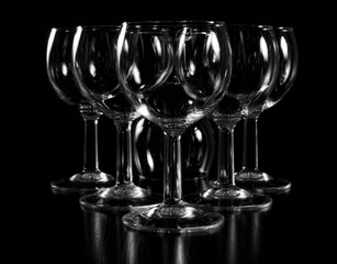Wine Glasses Silhouette