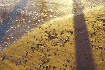 sunrise on the winter sea
