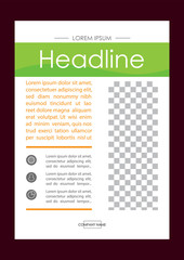 Editable Vector. A4 Business Book Cover Layout Design Template for Portfolio, Brochure, Annual Report, Flyer, Magazine