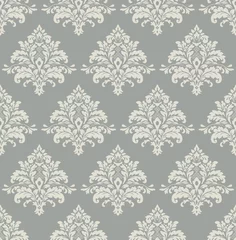 Fototapeten  Vector beautiful damask pattern. Royal pattern with floral ornament. Seamless wallpaper with a damask pattern. Vector illustration. © Viktoriia