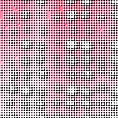 Pink Halftone Grunge Dot Backdrop with White and Black Spots - High resolution illustration, suitable for graphic design or background use.