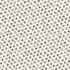 Seamless chaotic patterns. Randomly scattered geometric shapes. Abstract retro background design