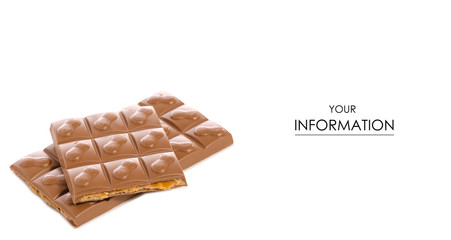 Chocolate with caramel and nuts pattern