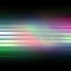 Glowing colorful motion blur night club light effect in a horizontal banner design space on a black background
