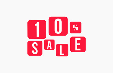 10 Percent SALE Discount Price Offer Sign 
