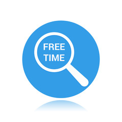 Timeline Concept: Magnifying Optical Glass With Words Free Time