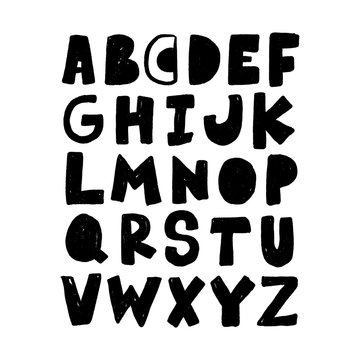 Vector hand drawn alphabet