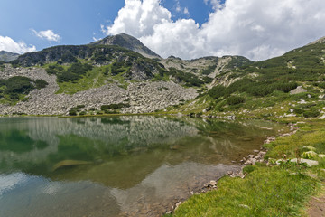Naklejka na ściany i meble Amazing Landscape with Muratovo Lake and Muratov peak, Pirin Mountain, Bulgaria