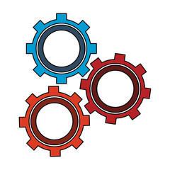 Gears working symbol vector illustration graphic design