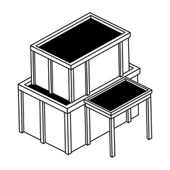 Isometric office building vector illustration graphic design