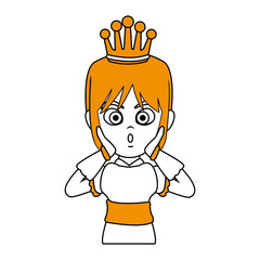 Princess Videogame character cartoon vector illustration graphic design