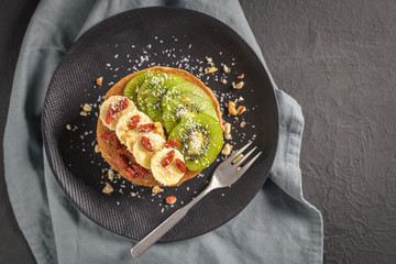 Healthy breakfast table