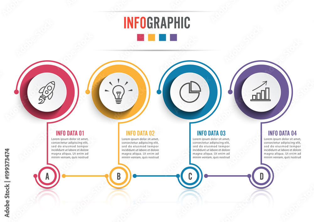 Poster infographic design vector and marketing icons can be used for workflow layout, diagram, annual repor