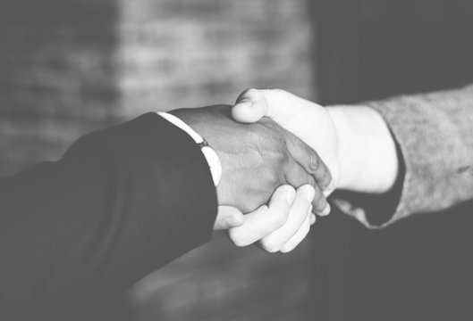 Businessmen shaking hands in agreement