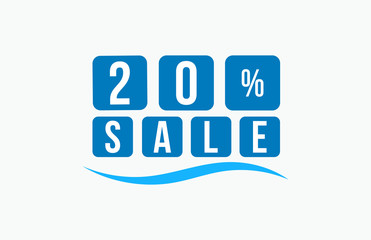 20 Percent SALE Discount Price Offer Sign