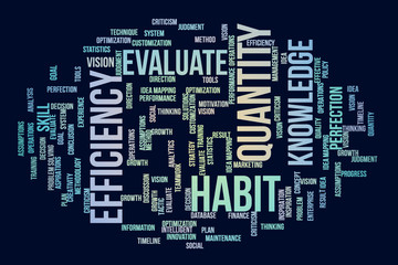 Abstract conceptual words cloud business. Artwork, illustration, digital & decoration.