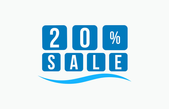 20 Percent SALE Discount Price Offer Sign