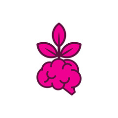 Brain Nature Logo Icon Design