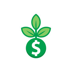 Money Nature Logo Icon Design