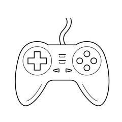 Gamepad vector line icon isolated on white background. Joystick controller line icon for infographic, website or app.