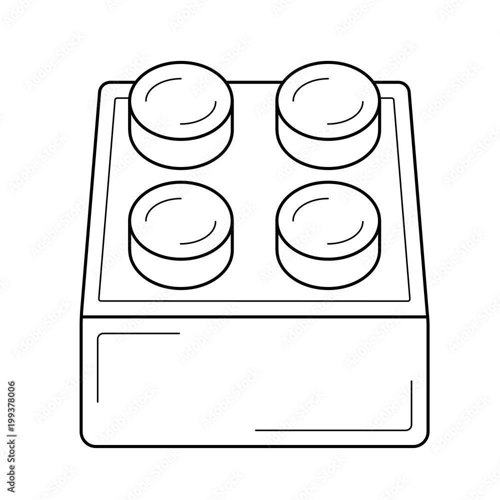 Aufkleber module vector line icon isolated on white background