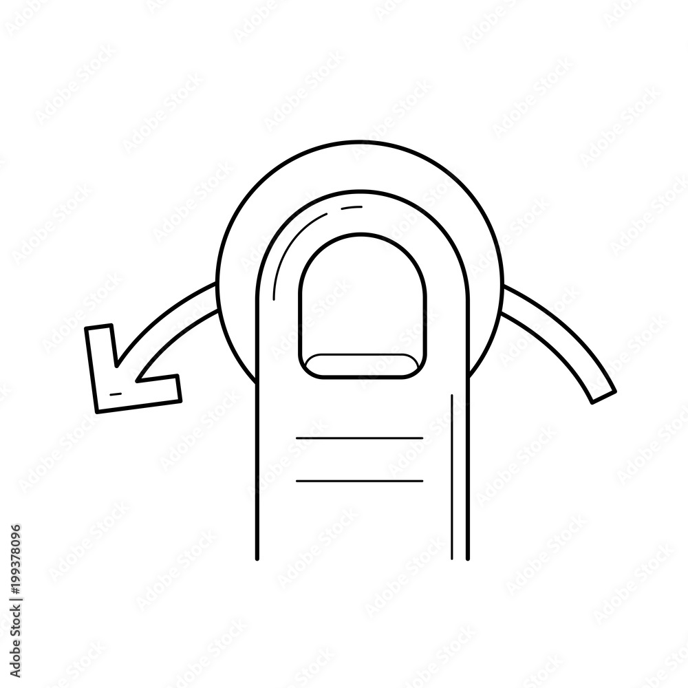 Aufkleber quick swipe left vector line icon isolated on white background