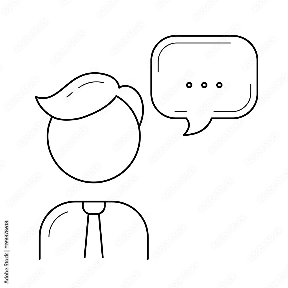 Poster speaker vector line icon isolated on white background. speaker line icon for infographic, website or