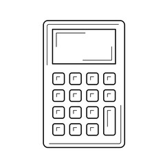 Calculator vector line icon isolated on white background. Calculator line icon for infographic, website or app. Icon designed on a grid system.