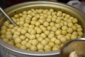 Fish ball in the chinese market