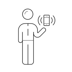 Office manager vector line icon isolated on white background. Office manager line icon for infographic, website or app.