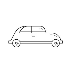 Fototapeta premium Hatchback car vector line icon isolated on white background. Hatchback car line icon for infographic, website or app. Icon designed on a grid system.
