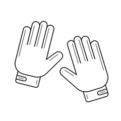 Moto gloves vector line icon isolated on white background. Moto gloves line icon for infographic, website or app. Icon designed on a grid system.