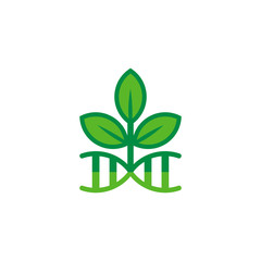 Dna Nature Logo Icon Design